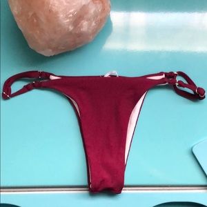 Maroon Adjustable Bikini Bottoms